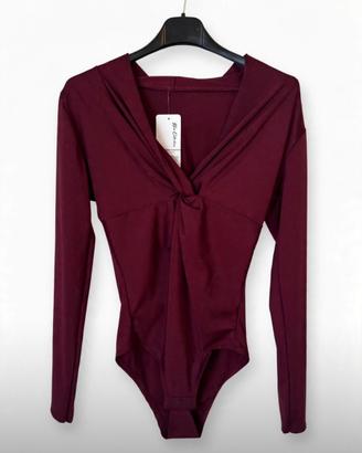 Body bordeaux nuovo,Tg unica