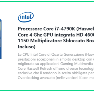 Processore intel i7-4790K