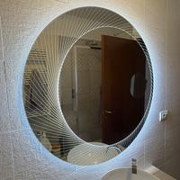 Specchio led bagno tondo