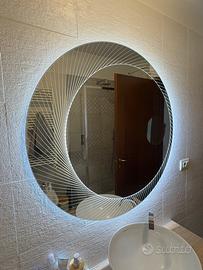 Specchio led bagno tondo