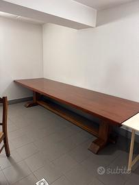 Grande tavolo in noce massello 3,5 m