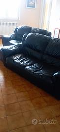 Divani due vera pelle nera