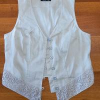 Gilet in cotone color sabbia TG 42-44