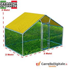 Gabbia per Polli 3x2m x h 2 m – 6 mq - giallo