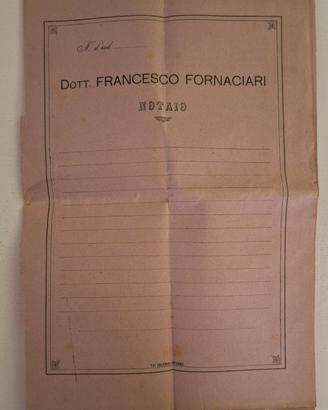 Documento Storico 1920 Vetralla - Notaio
