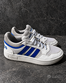 Adidas Hoops 3.0 Sneakers Bianche e Blu | 41 1/3