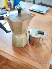 Moka vintage Bialetti+ Bricco x latte 70's