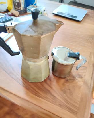 Moka vintage Bialetti+ Bricco x latte 70's