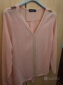 Elegante camicia rosa di Shk mode