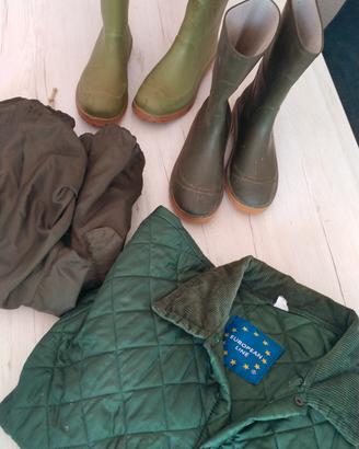 Set per giardinaggio stivali e giubbotti 