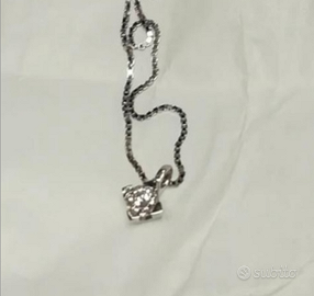 Collana punto luce oro e diamante