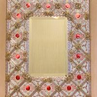 SPECCHIO DI MURANO CON SMALTI ED ORO ZECCHINO