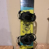 Tavola snowboard DRAKE 130cm + attacchi BURTON