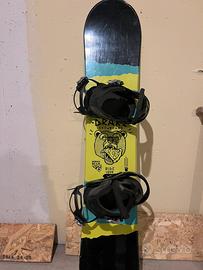 Tavola snowboard DRAKE 130cm + attacchi BURTON