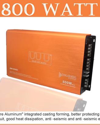 amplificatore 4 canali auto casse sub-woofer