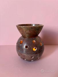Bruciatore di essenze o bruciaincenso in steatite