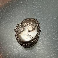 Portaoggetti in argento con cameo 900 napoletano