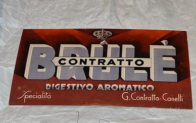 Insegna cartone Brulè Contratto