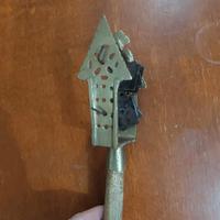  Antico Sistro in Ottone e Legno 