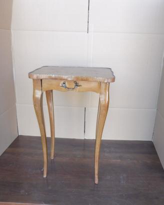 Sgabello legno con cassetto