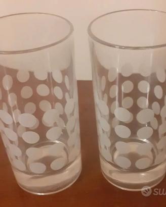 Nuovi 2 Bicchieri alti Collezione Nutella Vintage