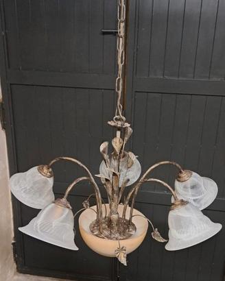 LAMPADARIO IN FERRO STILE RUSTICO
