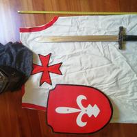 lot_62 costume carnevale cavaliere anni 8