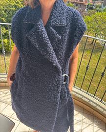 cappotto smanicato in lana erika cavallini