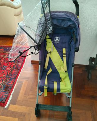 Passeggino Maclaren a ombrello blu e verde 
