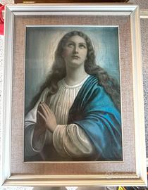 Quadro con litografia della Madonna
