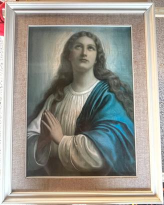 Quadro con litografia della Madonna