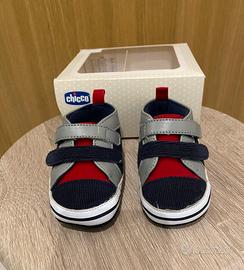 Scarpine neonato Chicco col. blu/rosso taglia 17