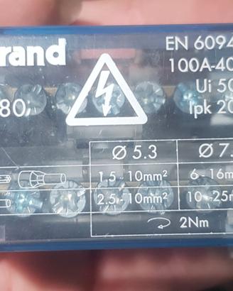 Legrand 004880 Morsettiera, 2 x 14-pin