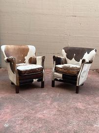 Poltrone in cavallino anni ’70, Stile Country Chic