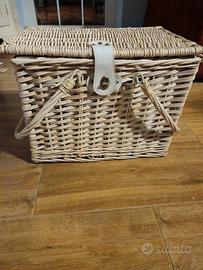 Cestino da Picnic in Vimini con Vano Termico - Com