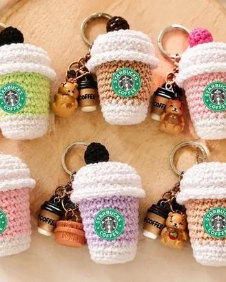 Portachiavi tazza Starbucks amigurumi