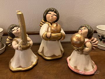 3 statuette originali Thun – Angeli in ceramica
