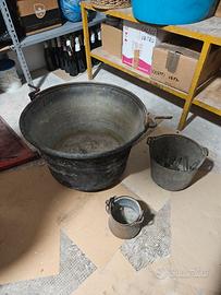 Pentoloni in rame e accessori vino pulizia