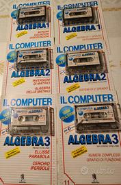 N. 6 cassette di Algebra 1, 2 e 3 per Commodore 64