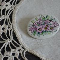 SPILLA CERAMICA Vintage Decorata a Mano Fior Pot