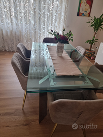 Tavolo calligaris tower vetro allungabile