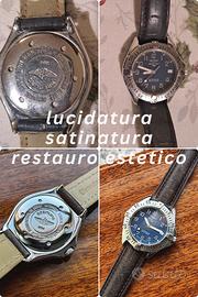 Restauro estetico lucidatura satinatura orologi