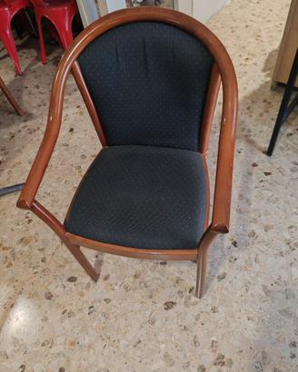 Sedia bar vintage ritappezzate legno caffetteria