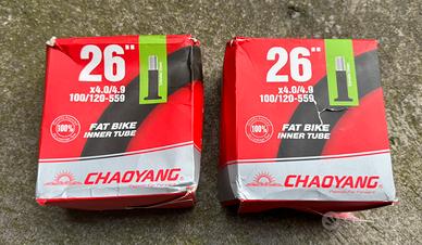 2 Camere d’aria 26x4.0 - Fat bike valvola 33 mm