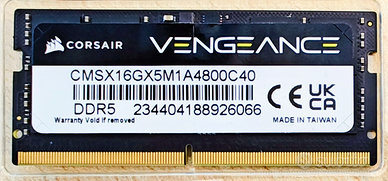Modulo RAM SoDimm Vengeance 16GB  4800Mhz