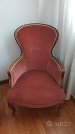poltrona stile Luigi Filippo fine anni '70