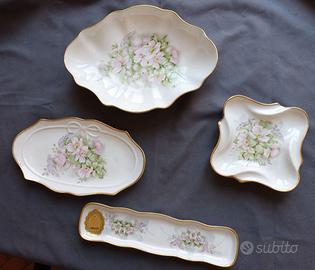 Lotto 4 pezzi porcellana Limoges vintage