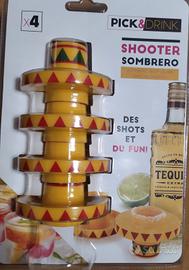 bichierini per shottini a forma di sombrero 