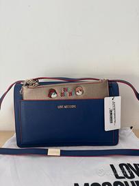 Love Moschino borsa a tracolla - Blu/oro