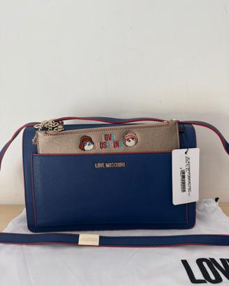 Love Moschino borsa a tracolla - Blu/oro